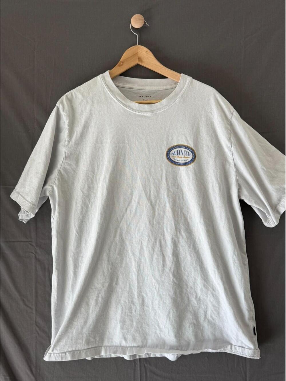 Malbon Golf Shirt Mens 2XL XXL White L Art Du Coup French Riviera Graphic Tee